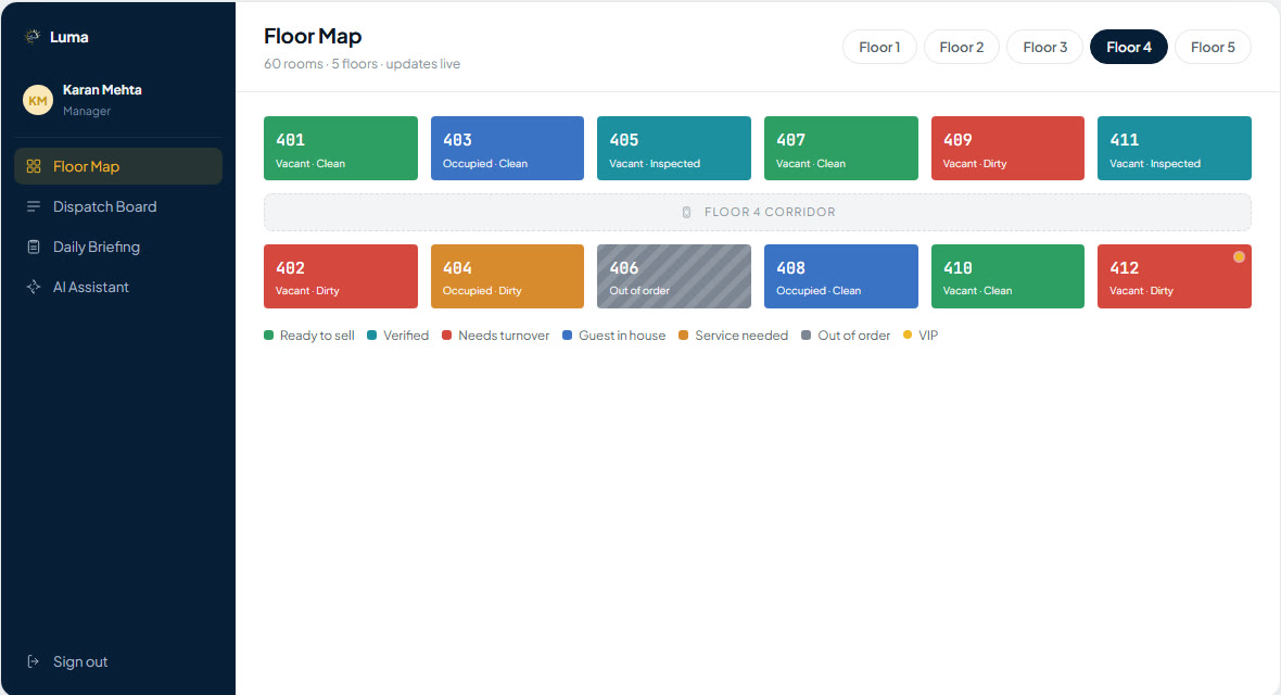 Luma floor map screenshot